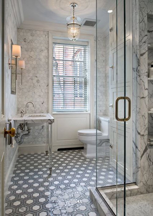 29 gray and white bathroom tile ideas and pictures