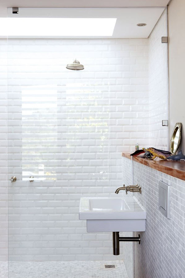 31 white subway tile in shower ideas and pictures