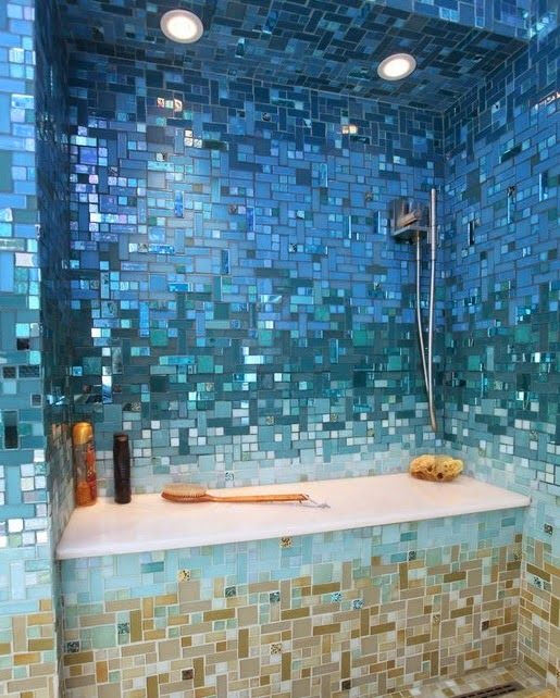 40 blue mosaic bathroom tiles ideas and pictures