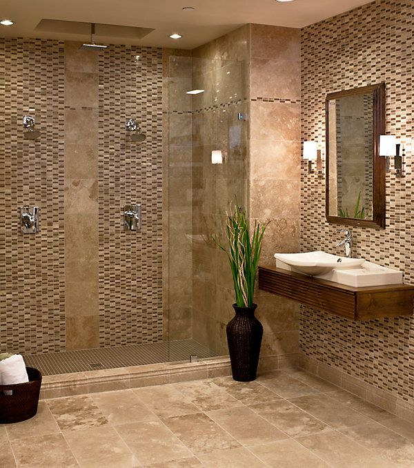 40 brown bathroom wall tiles ideas and pictures