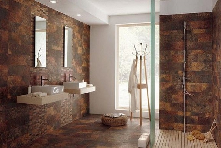 35 dark brown bathroom floor tile ideas and pictures