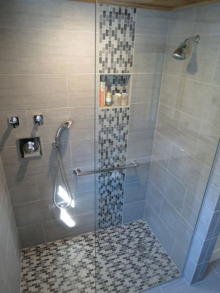 40 grey mosaic bathroom wall tiles ideas and pictures