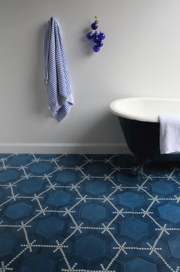 37 navy blue bathroom floor tiles ideas and pictures