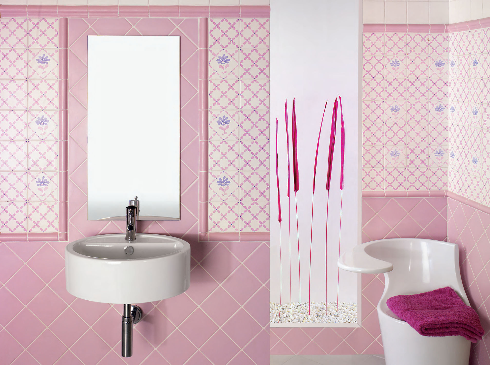 40 vintage pink bathroom tile ideas and pictures