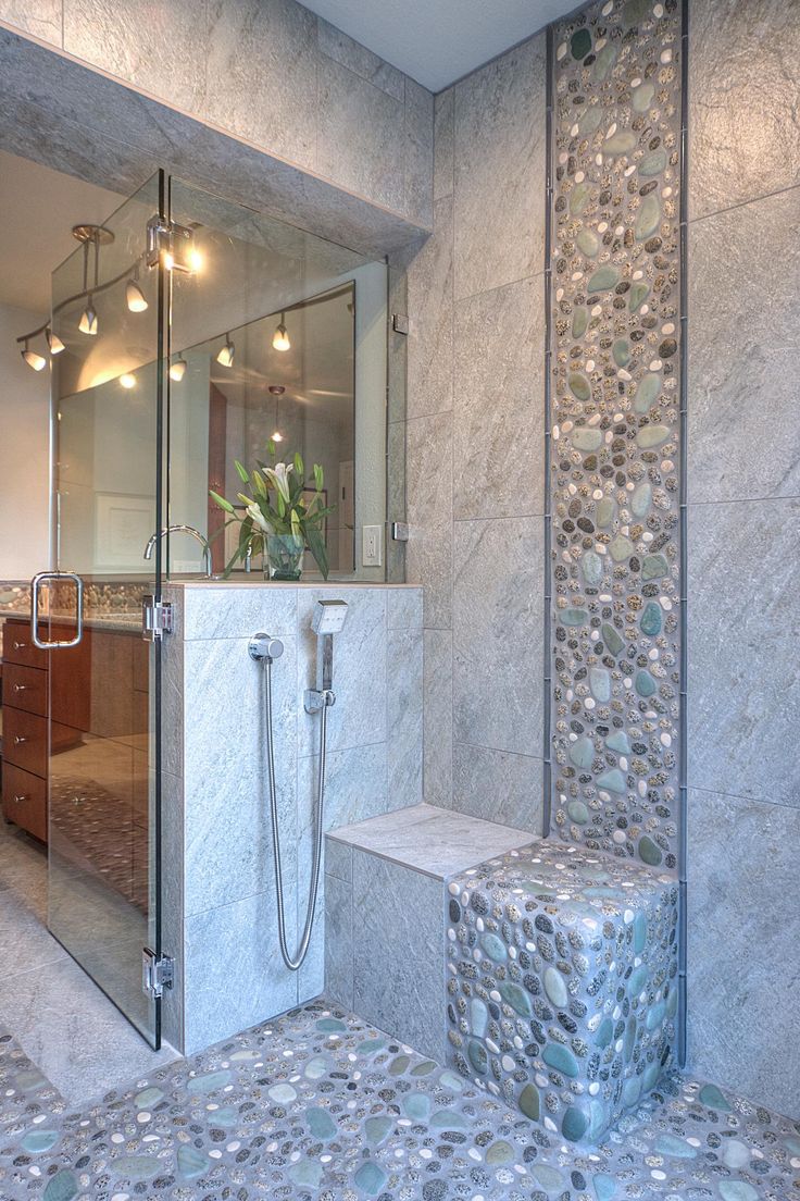 30 grey natural stone bathroom tiles ideas and pictures