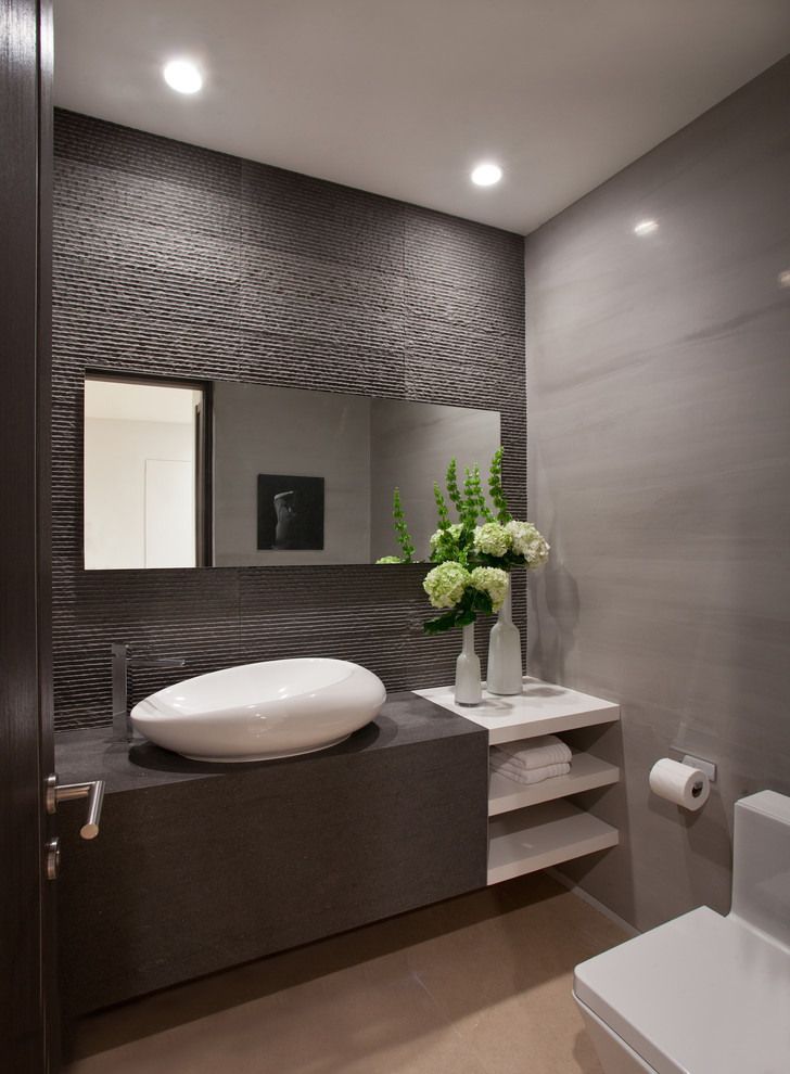 34 great ideas how to use grey textured bathroom tiles