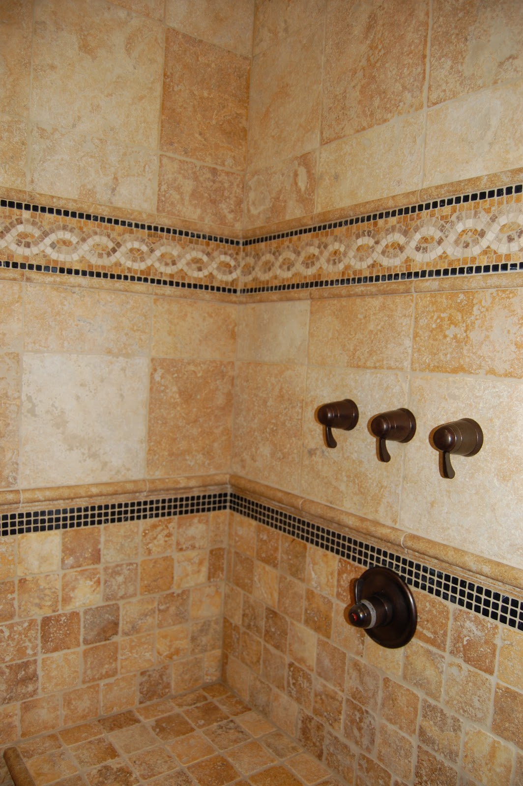 travertine tile bathroom shower designs floors tiles floor walls mosaic ceramic popular most tumbled glass tileideaz sizes different edges accents