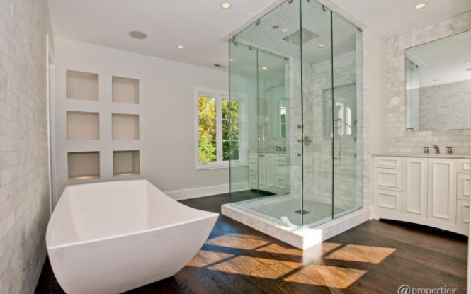 30 pictures of marble subway tile in a bathroom