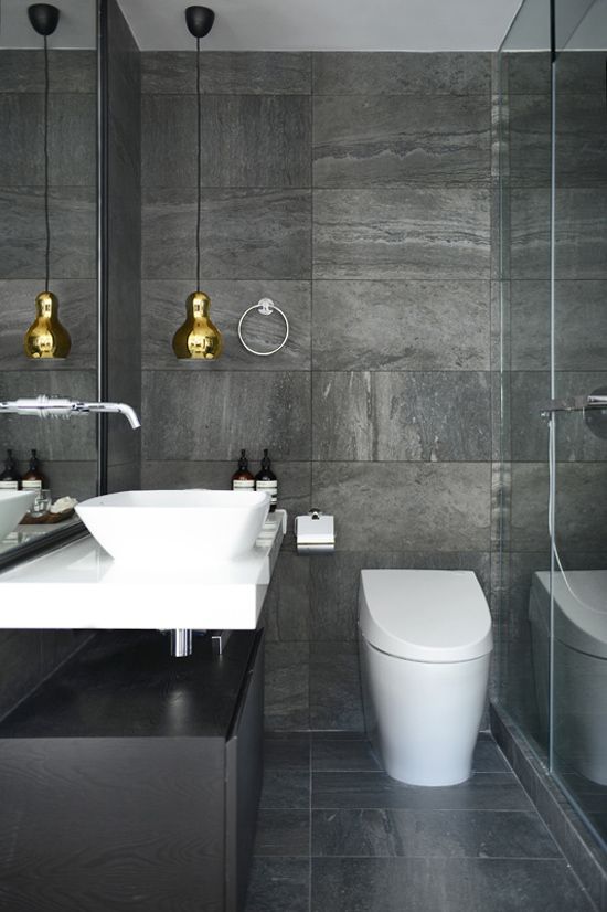 30 dark grey bathroom tiles ideas and pictures