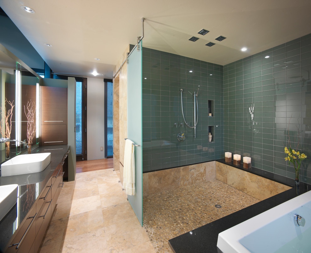 24 Amazing Pictures Of Glass Tiles For Bathroom Gallery