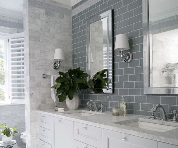 30 pictures of bachsplash bathroom subway tile