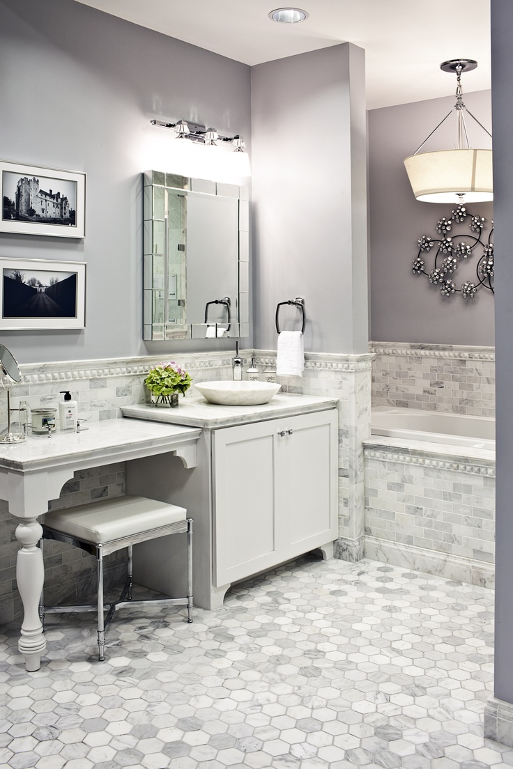 30 great ideas for marble bathroom floor tiles
