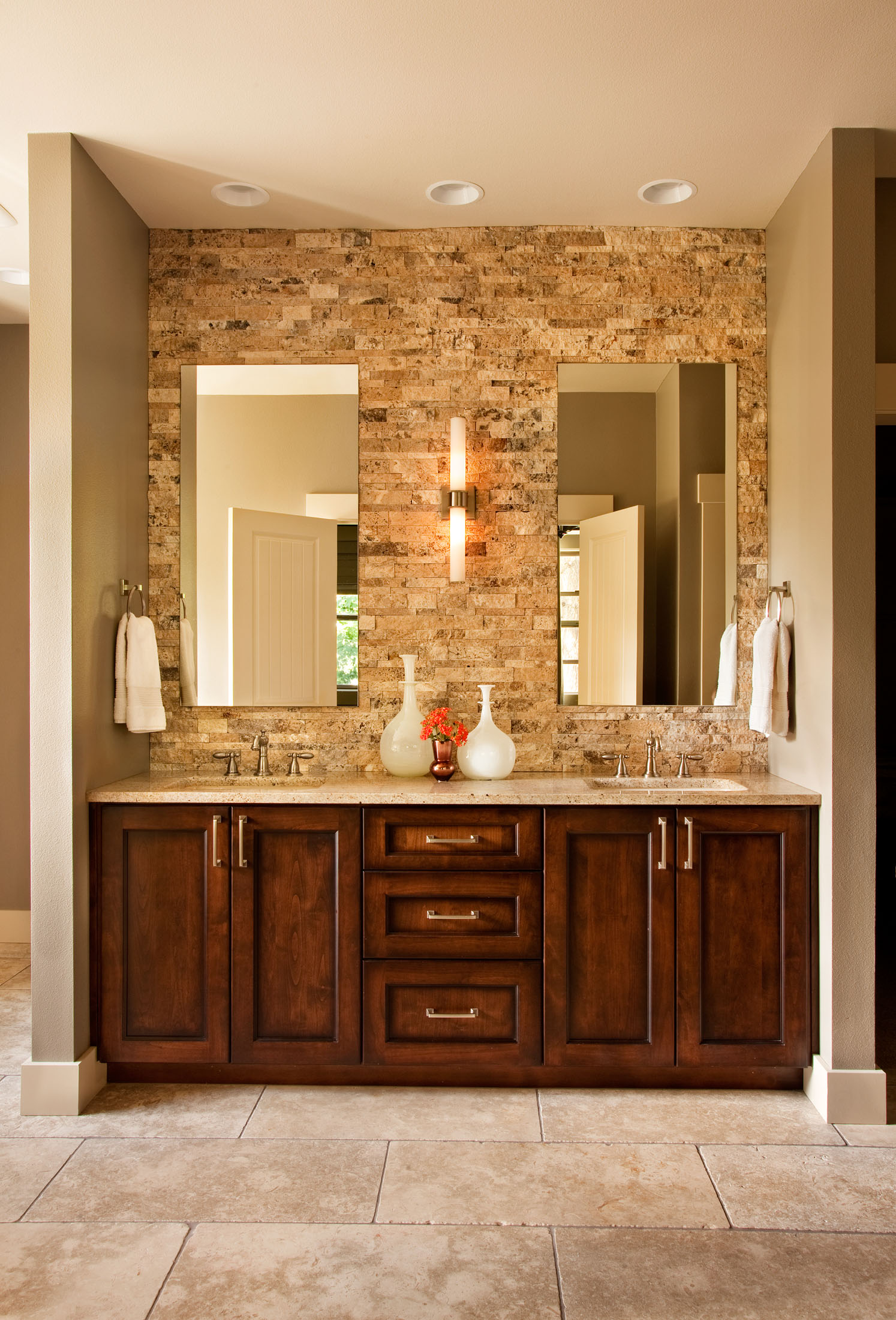 27 nice ideas and pictures of natural stone bathroom wall tiles