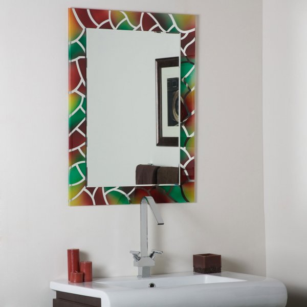 30 ideas of mosaic tile framed bathroom mirrors