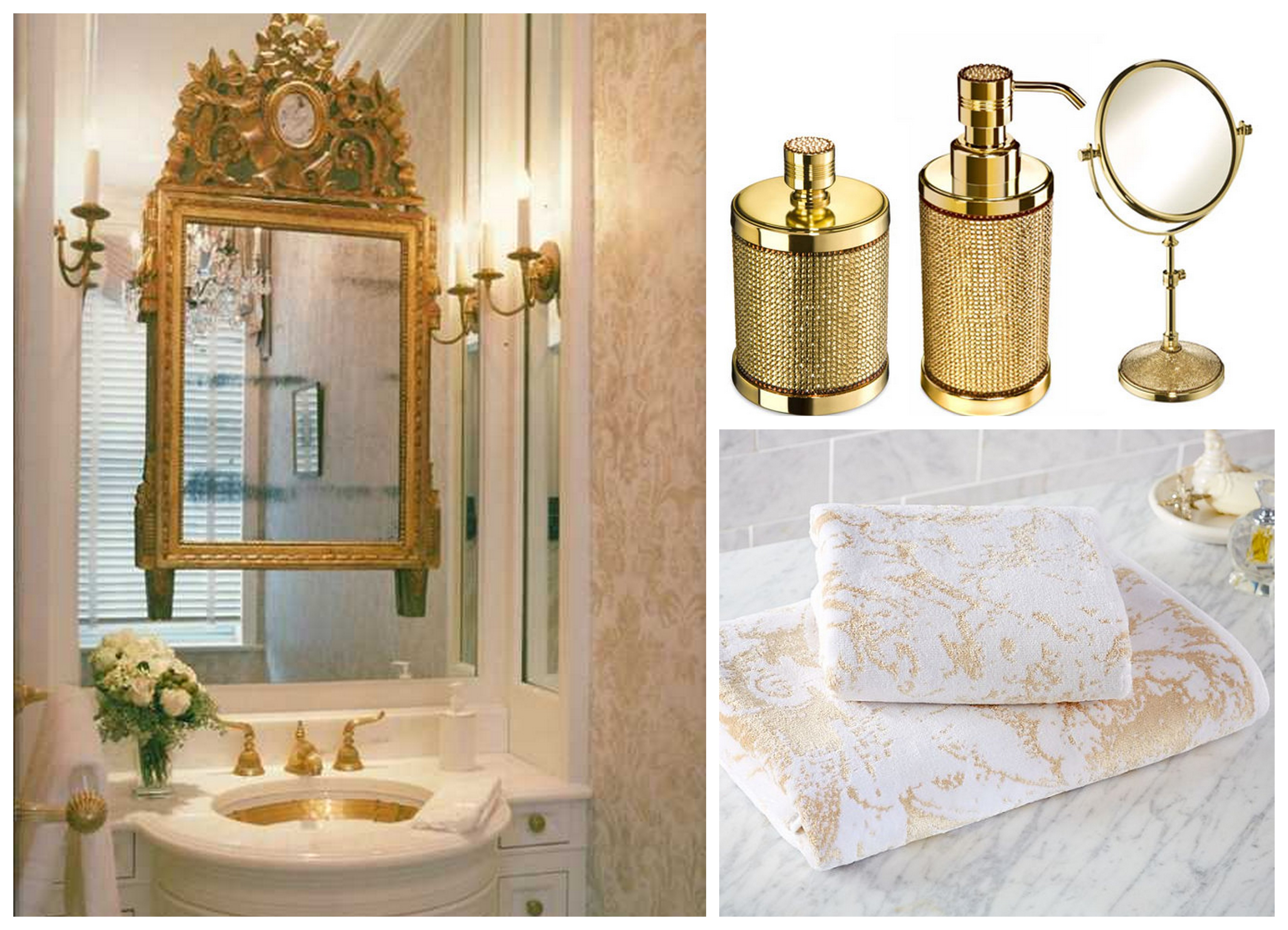 25 cool pictures and ideas of gold bathroom tiles