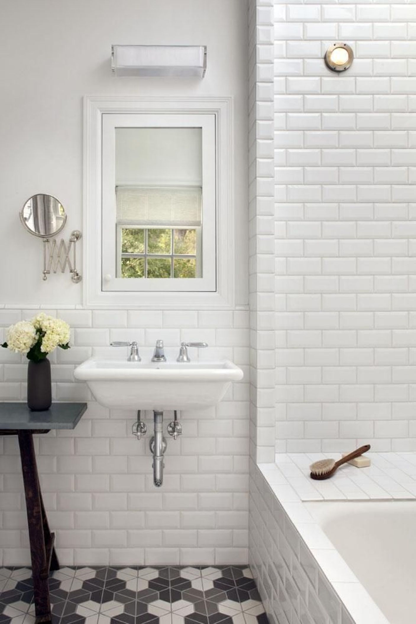 30 Ideas on using hex tiles for bathroom floors