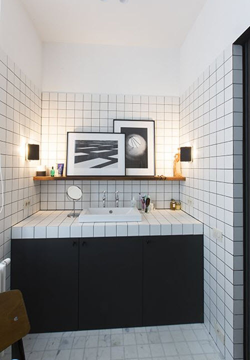 30 black and white bathroom wall tile designs ideas and pictures 2020