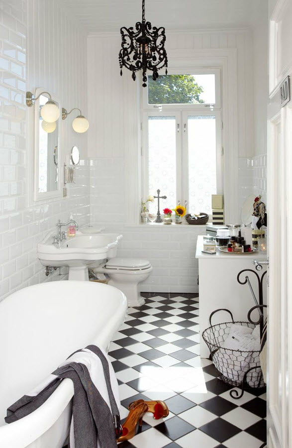 31 black and white checkered bathroom tile ideas and pictures 2020