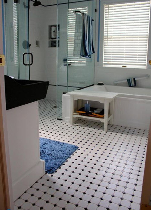 27 black and white octagon bathroom tile ideas and 27 black and white octagon bathroom tile ideas and