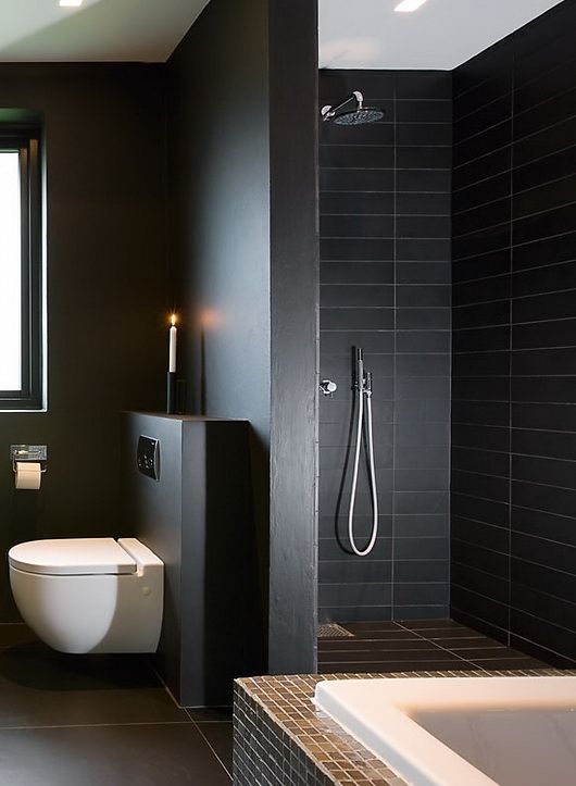 34 black  bathroom  tile ideas  and pictures 2019 