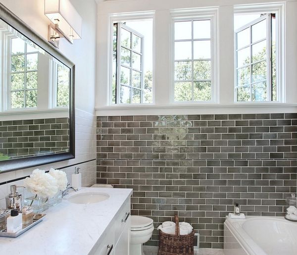 29 gray  and white  bathroom  tile  ideas  and pictures  2019