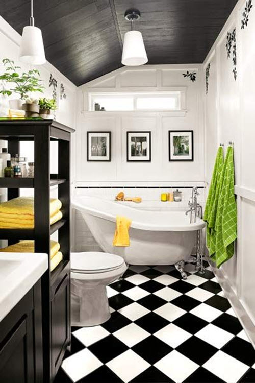35 vintage black and white bathroom tile ideas and pictures 35 vintage black and white bathroom tile ideas and pictures