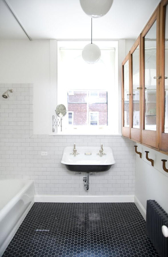35 vintage black and white bathroom tile ideas and pictures 35 vintage black and white bathroom tile ideas and pictures