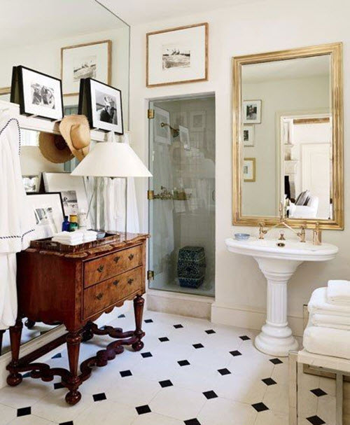 35 vintage black and white bathroom tile ideas and pictures 35 vintage black and white bathroom tile ideas and pictures