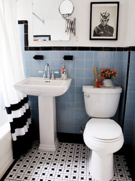 35 vintage black and white bathroom tile ideas and pictures 35 vintage black and white bathroom tile ideas and pictures