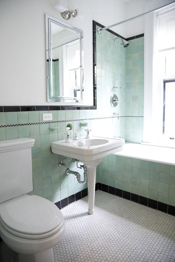 35 vintage black and white bathroom tile ideas and pictures 35 vintage black and white bathroom tile ideas and pictures