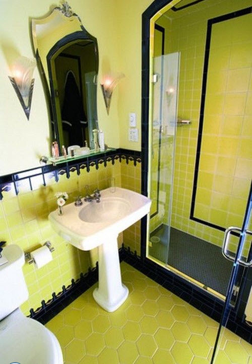 33 vintage yellow bathroom tile ideas and pictures 2020