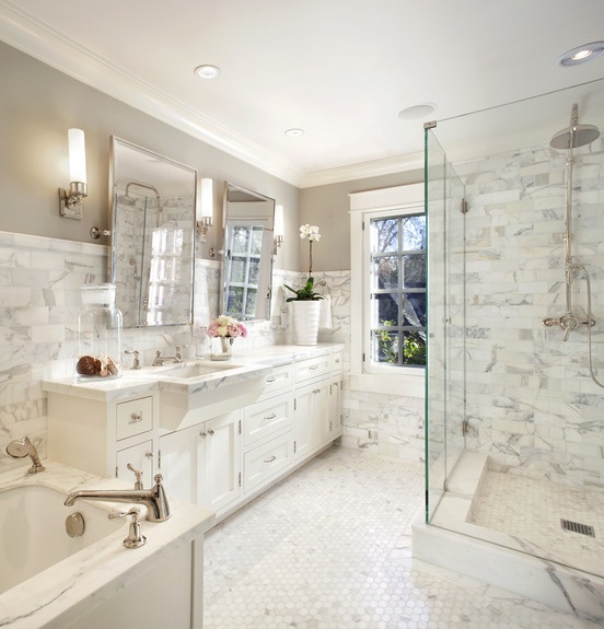 29 white marble bathroom floor tile ideas and pictures 2022