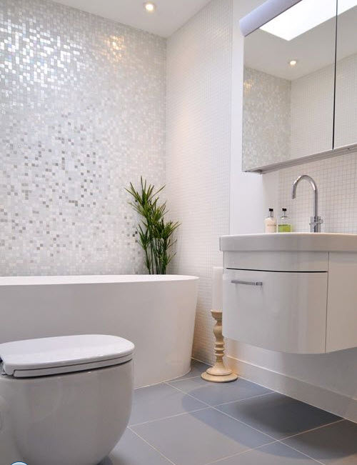 White Mosaic Bathroom Floor Tile – Flooring Tips