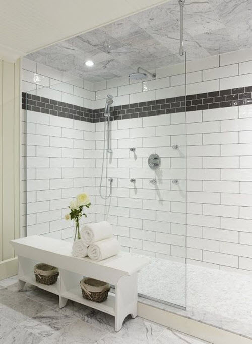 38 white  shower  tile ideas  and pictures 2022