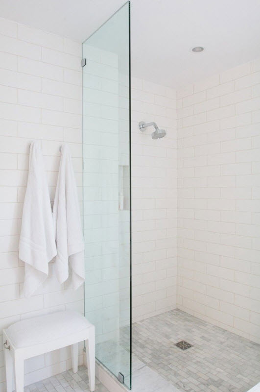 31 white subway tile in shower ideas and pictures 2020