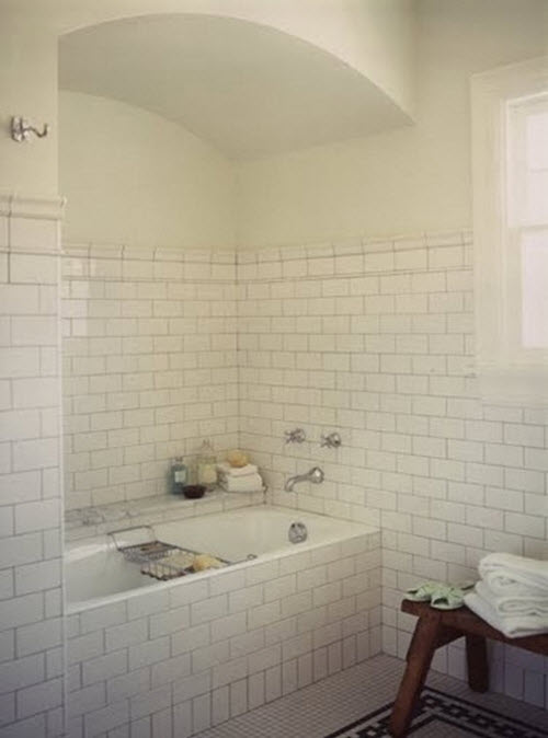 29 white  subway  tile  tub  surround ideas  and pictures