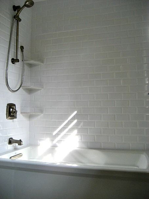 29 white  subway tile  tub  surround ideas  and pictures 2019