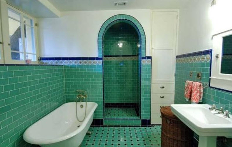 نتیجه تصویری برای ‪green bathroom‬‏