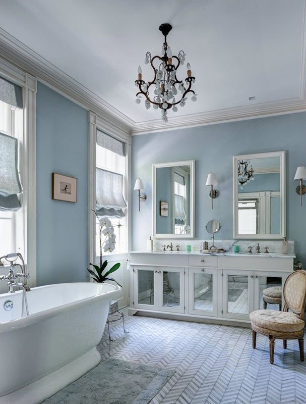 35 blue gray  bathroom  tile  ideas  and pictures 2019