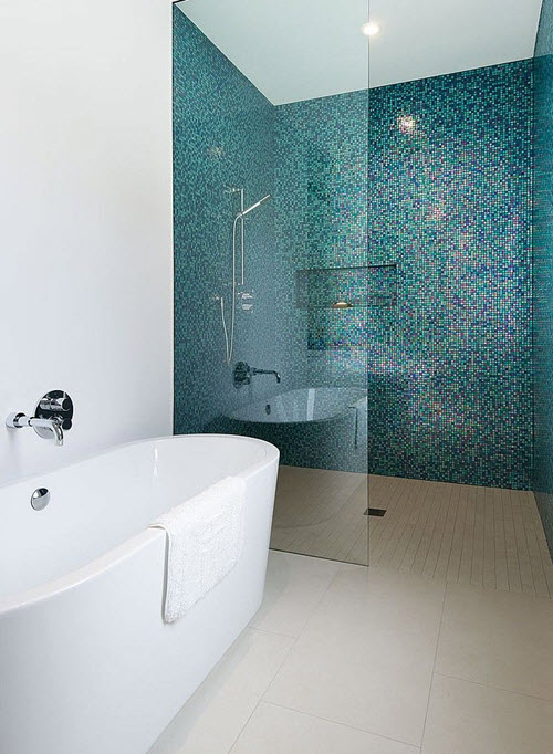 40 blue mosaic bathroom tiles ideas and pictures 2020