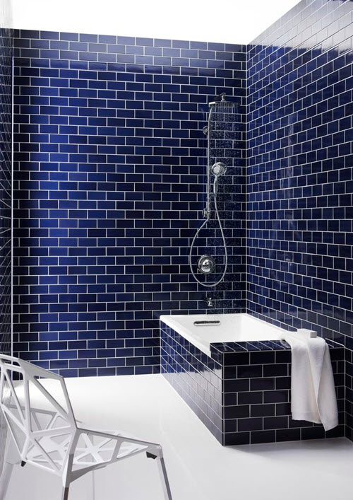 35 cobalt blue bathroom tile ideas and pictures