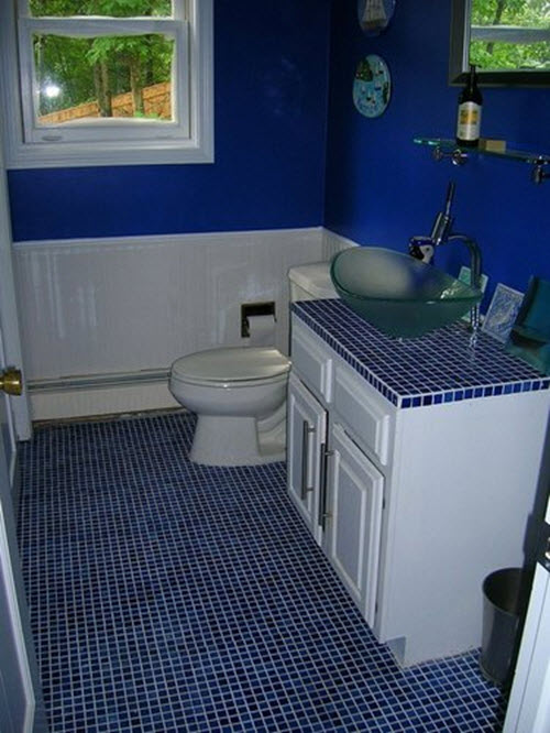 37 dark blue bathroom floor tiles ideas and pictures 2020