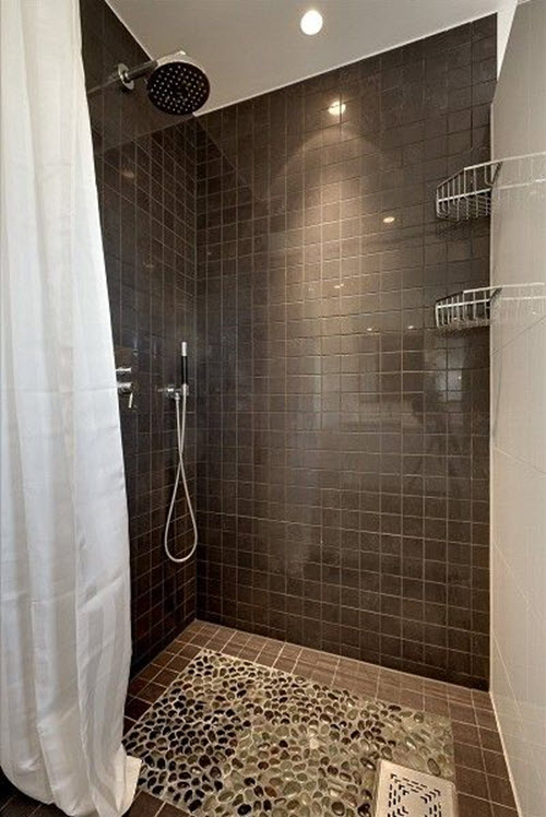 35 dark brown bathroom floor tile ideas and pictures