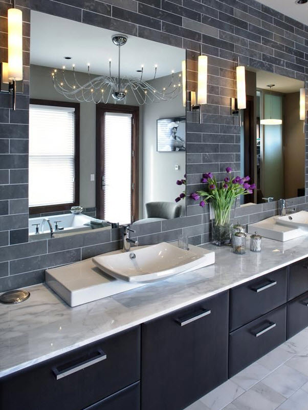 40 dark gray bathroom tile ideas and pictures 2020