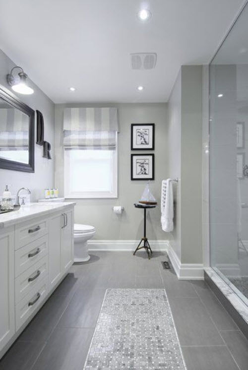 38 Gray Bathroom Floor Tile Ideas And Pictures 2022