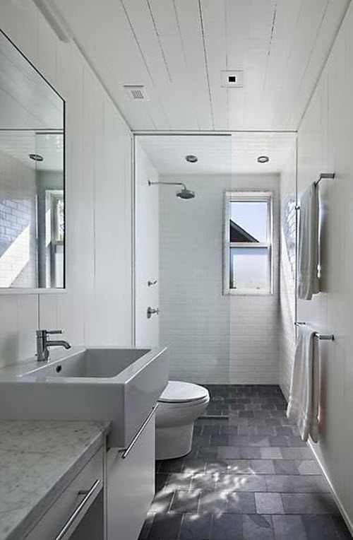 Bathroom Slate Tile Ideas Design Corral, Grey Slate Tile Bathroom Ideas