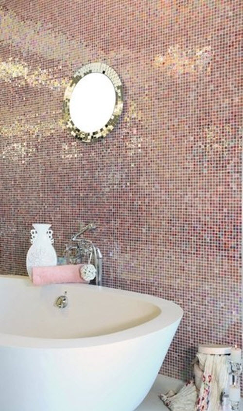 24 pink glitter  bathroom  tiles ideas  and pictures 2019