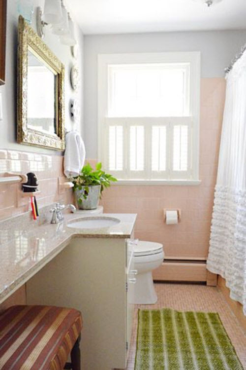 36 retro pink bathroom tile ideas and pictures 2020