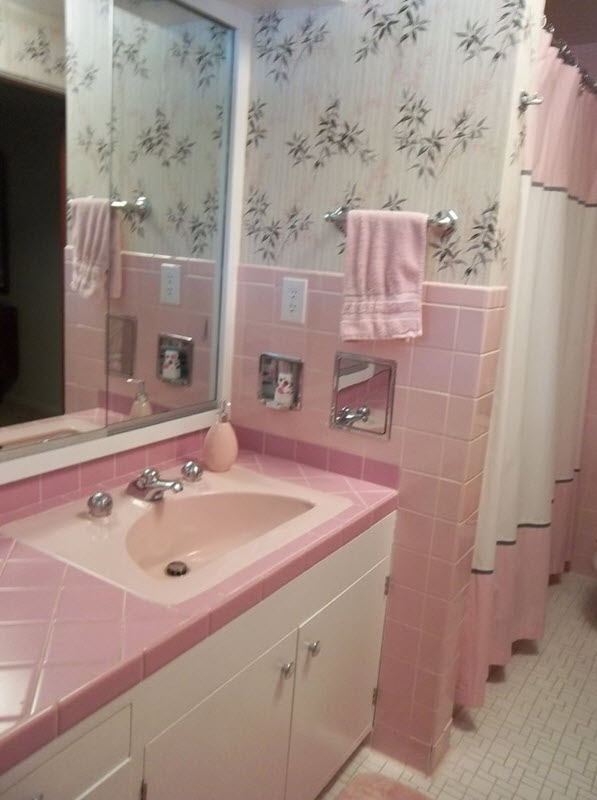 36 retro  pink bathroom  tile  ideas  and pictures  2019