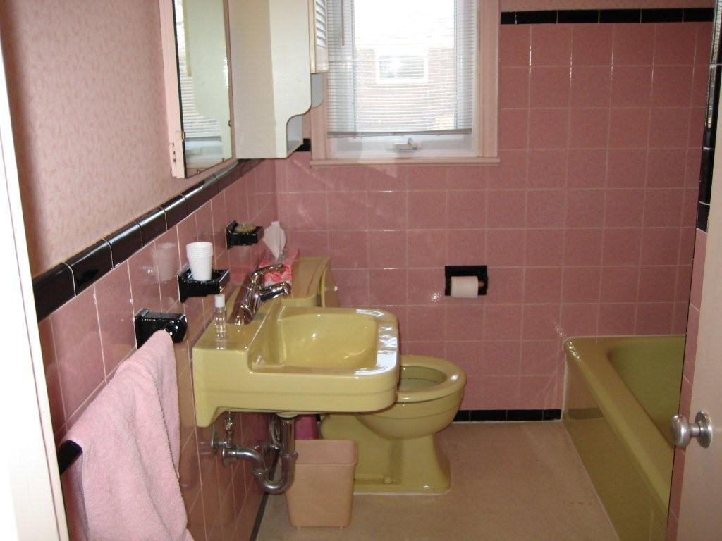 40 vintage pink  bathroom  tile  ideas and pictures 2022